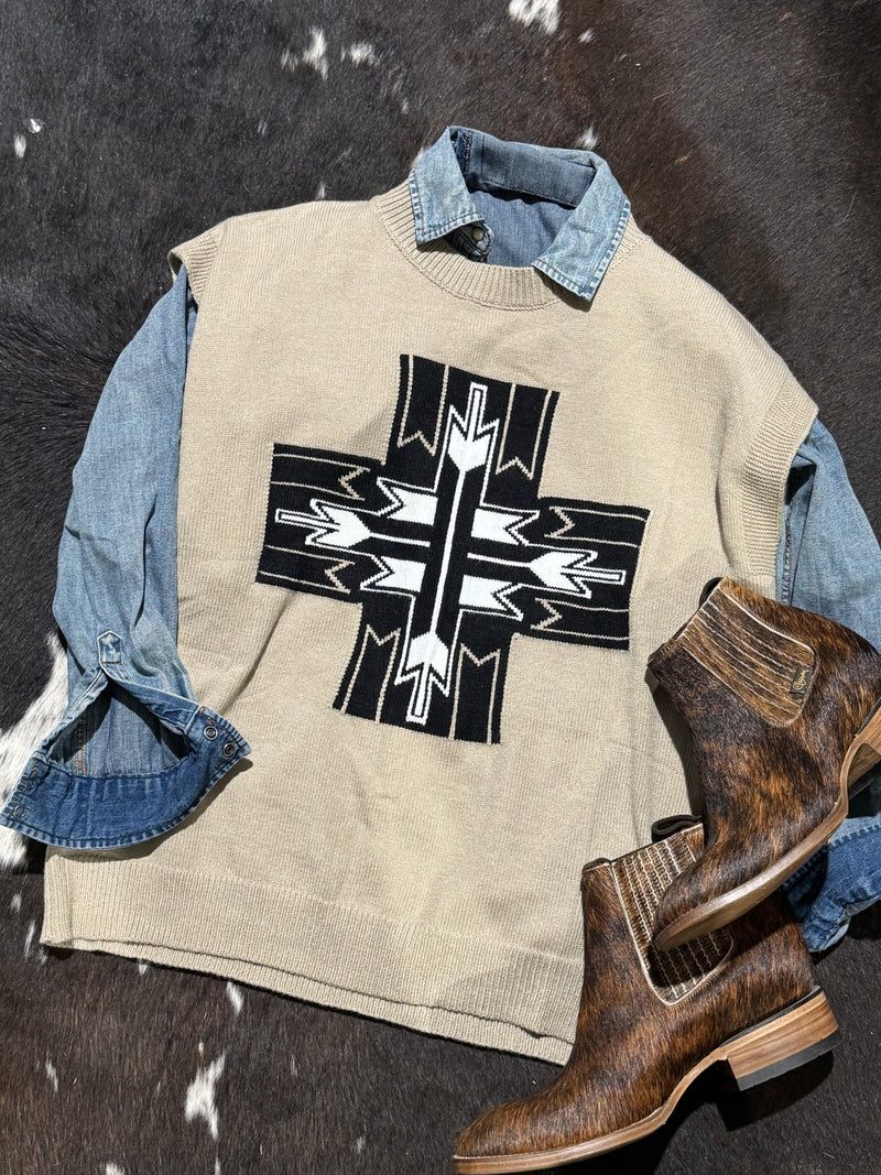 Aztec Western Sweater Vest