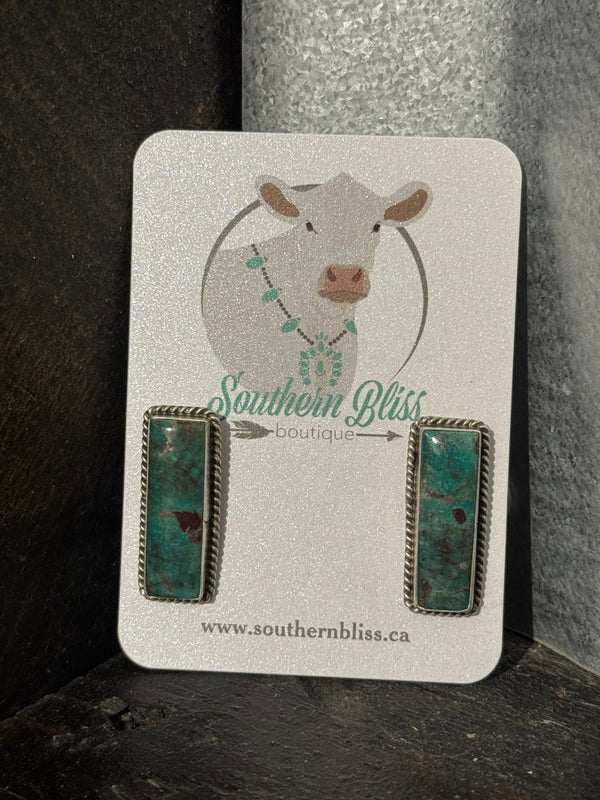 Turquoise Bar Earrings
