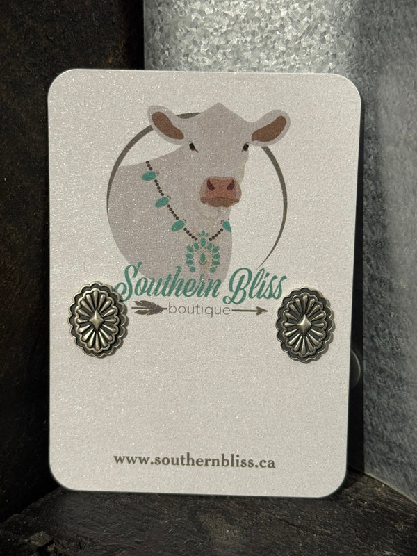 Concho Sterling Silver Stud Earrings